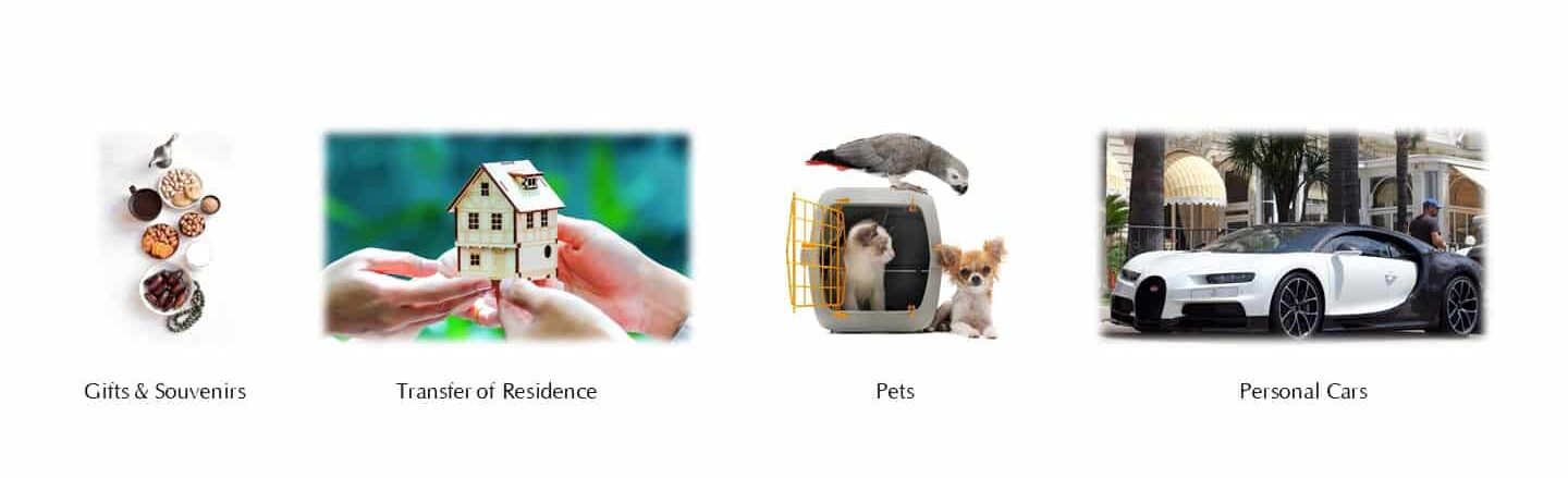 Personal Cargo - Gifts, Souvenirs, Personal Effects, Pets, Cars Personal Cargo - Gifts, Souvenirs, Personal Effects, Pets, Cars